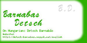 barnabas detsch business card